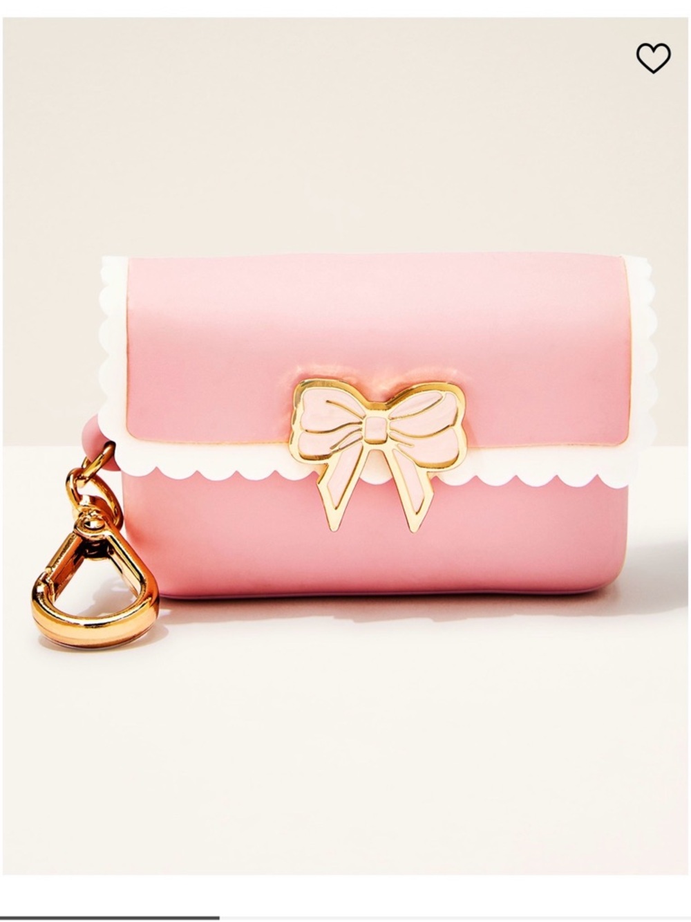 Bath & Body Works Pink Bow Accent Mini Crossbody Bag Pocketbac Holder